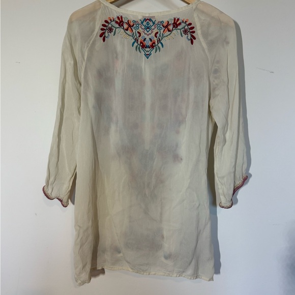 Johnny Was Dolora Scoop Neck Embroidered Shirt Top | Size Small - Picture 9 of 9